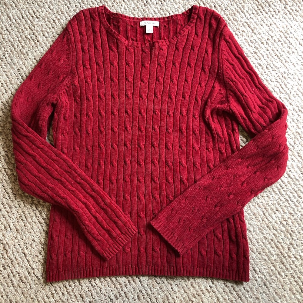 Red St. John’s Bay Sweater